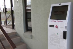 Motel Check In Kiosk with Key Dispenser for 24 hour check in